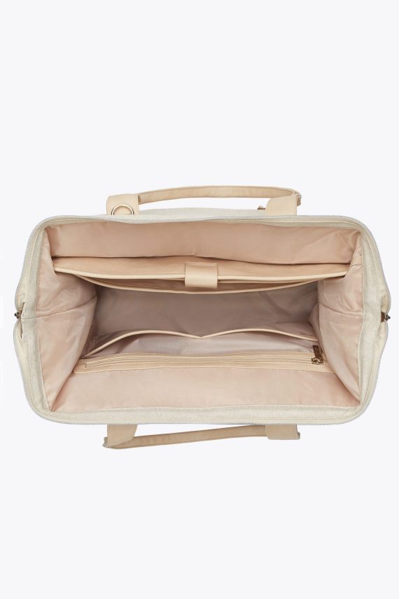 The Convertible Mini Weekender in Beige - Image 4