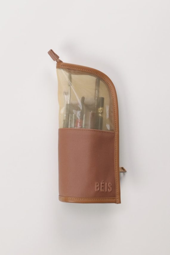 The Makeup Brush Pouch in Camel - Image 6