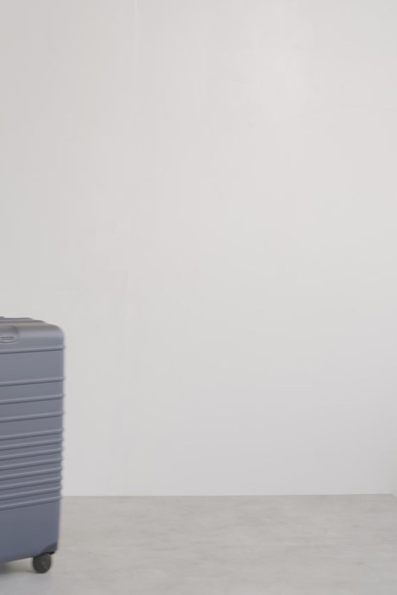 The Medium Check-In Roller in Navy - Image 6