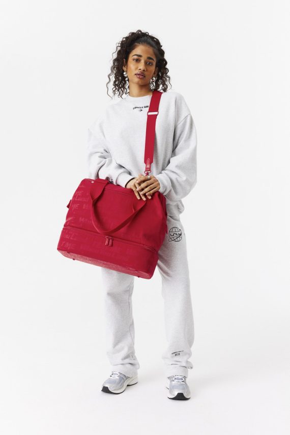 The Mini Weekender in Text Me Red - Image 5