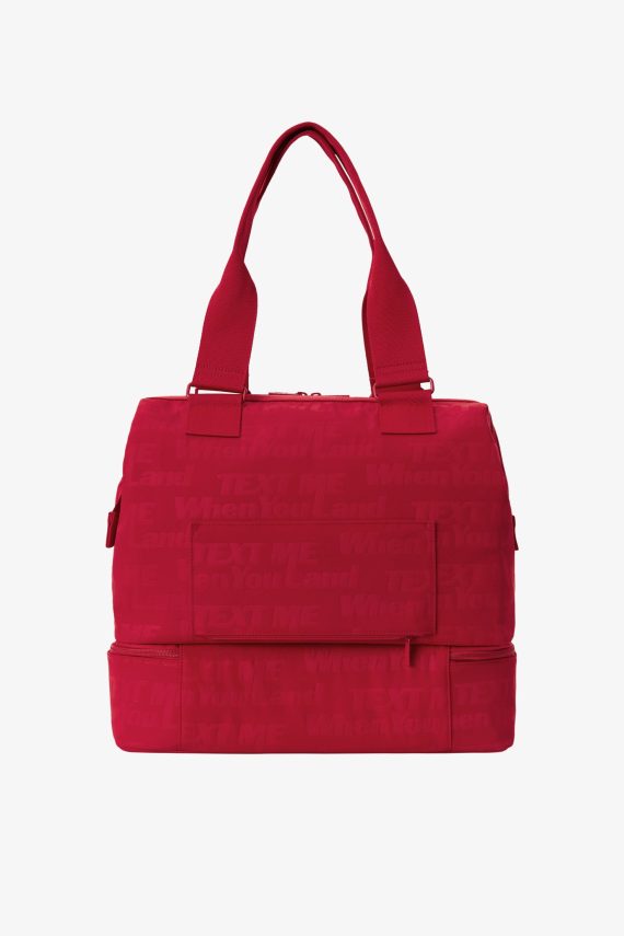 The Mini Weekender in Text Me Red - Image 3