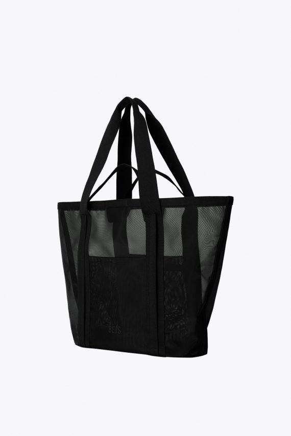 The Mesh Beach Tote in Black - Image 2