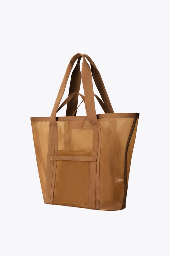 The Mesh Beach Tote in Camel - Image 2