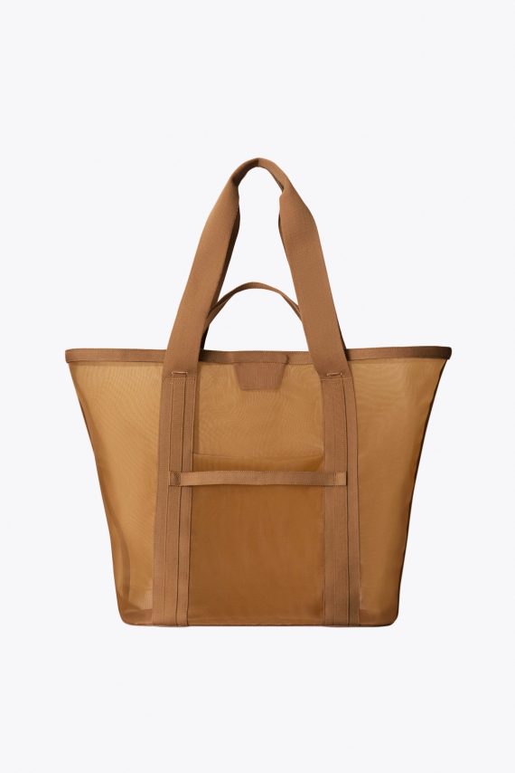 The Mesh Beach Tote in Camel - Image 3