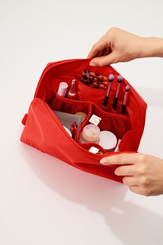 The Medium Cosmetic Pouch in Flame - Image 2