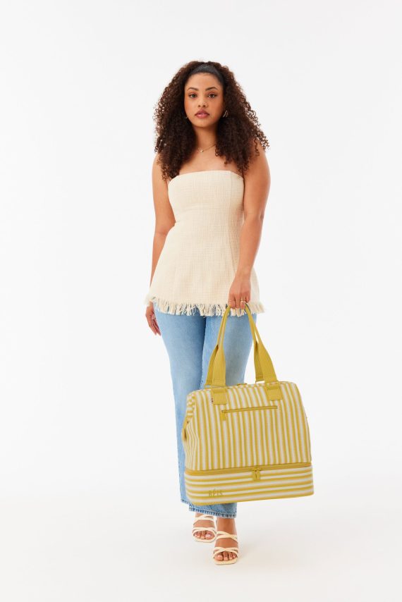 The Mini Weekender in Honey Stripe - Image 5