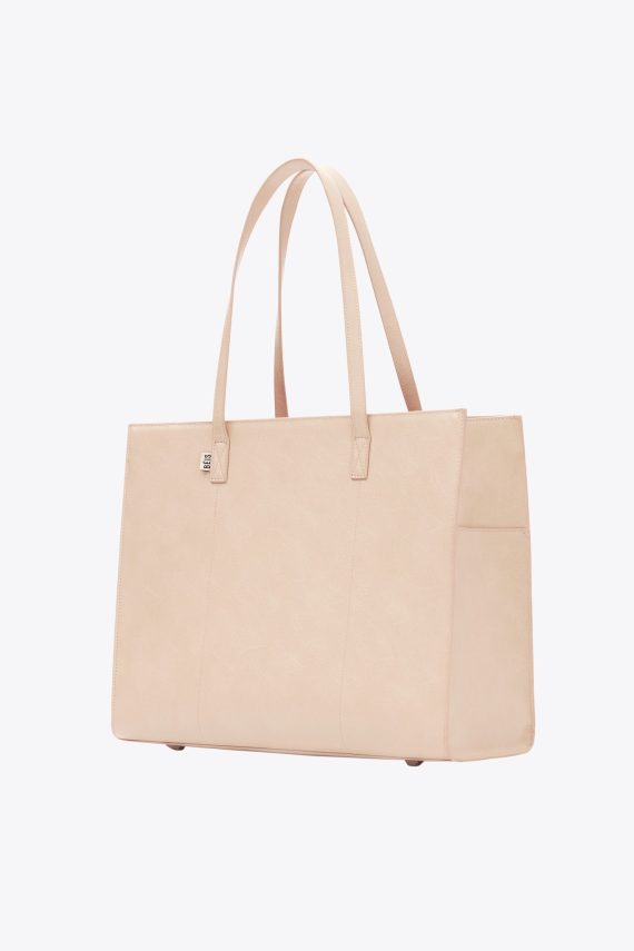 The Large Work Tote in Beige - Image 2