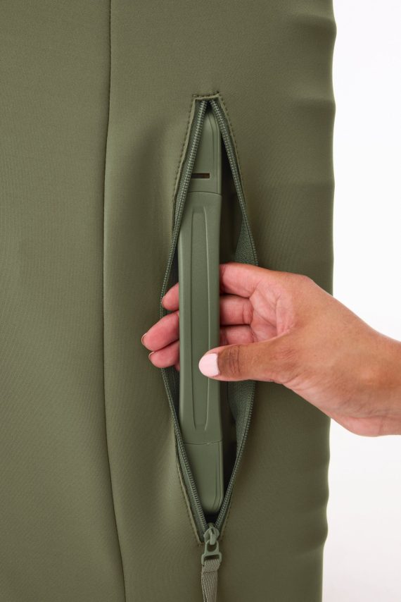 The Small Carry-On Luggage Cover in Olive - Image 6