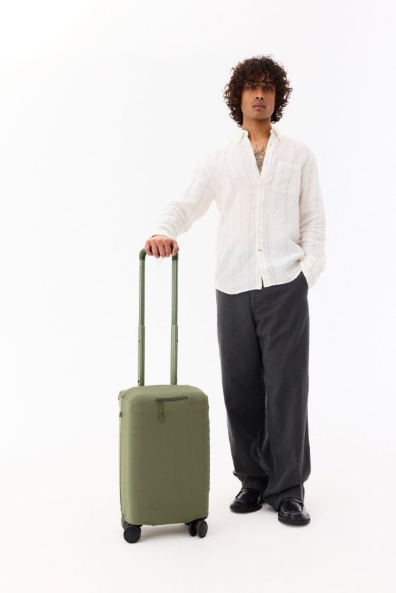 The Small Carry-On Luggage Cover in Olive - Image 4