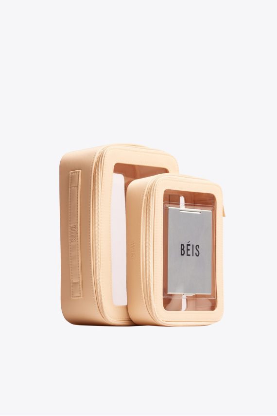 The In Flight Cosmetic Set in Beige - Image 3