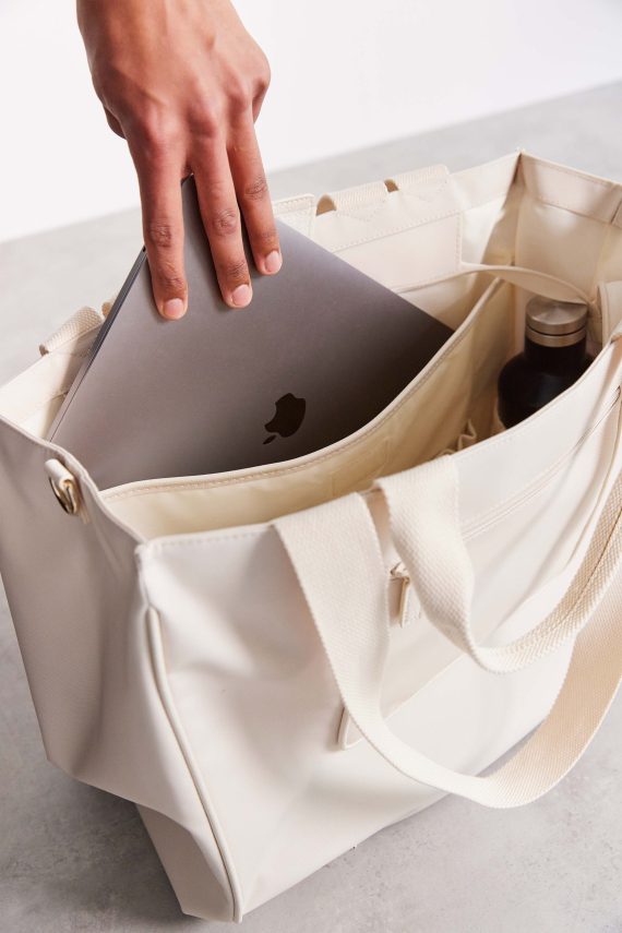 The East To West Tote in Beige - Image 5