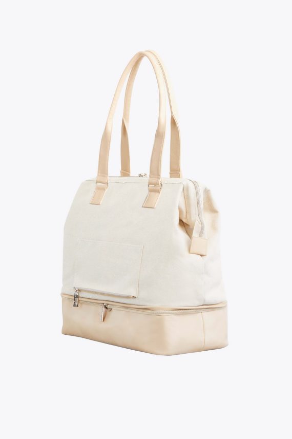 The Convertible Mini Weekender in Beige - Image 3