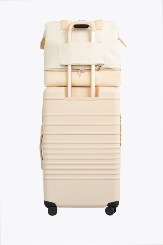 The Convertible Mini Weekender in Beige - Image 5