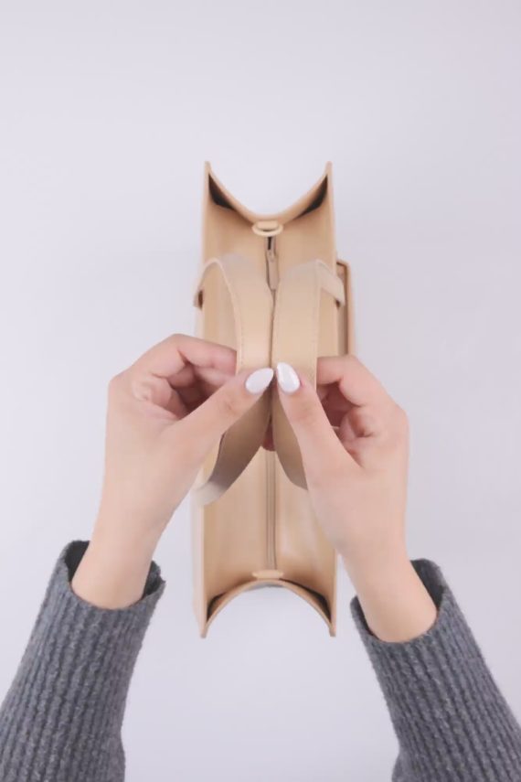 The Large Work Tote in Beige - Image 6