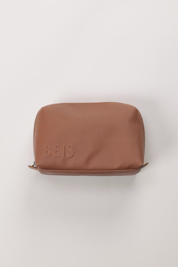 The Small Cosmetic Pouch in Camel - Image 2