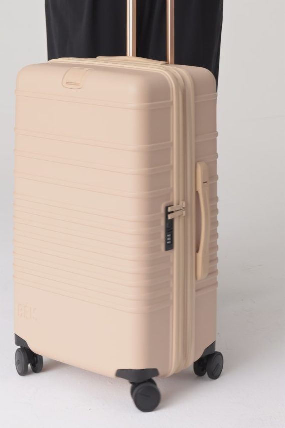 The Medium Check-In Roller in Beige - Image 6