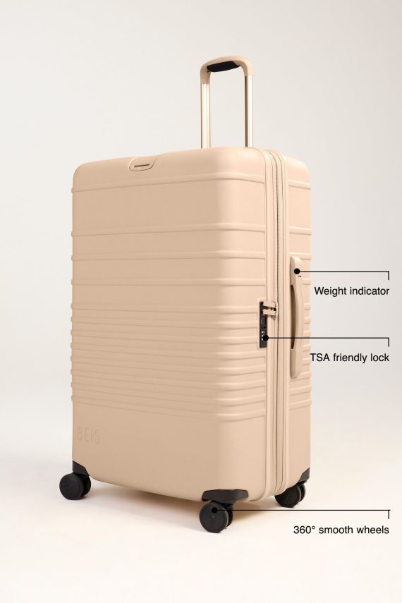 The Large Check-In Roller in Beige - Image 2