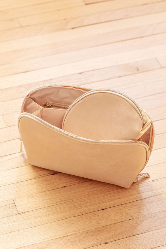 The Cosmetic Pouch Set in Beige - Image 4